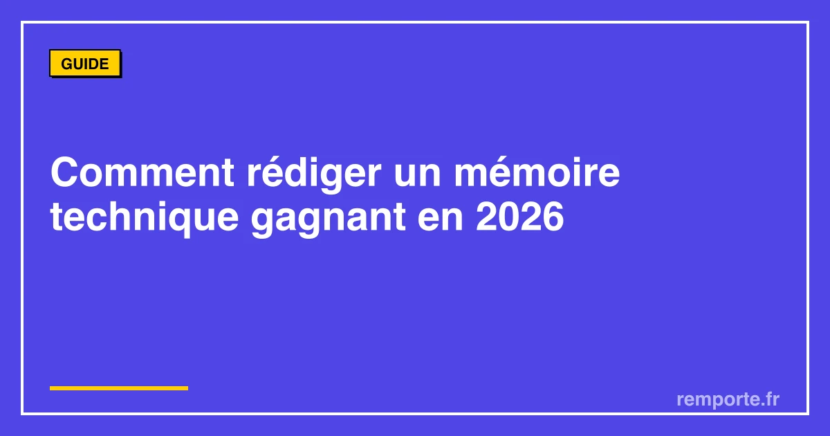 Guide mémoire technique gagnant avec Remporte